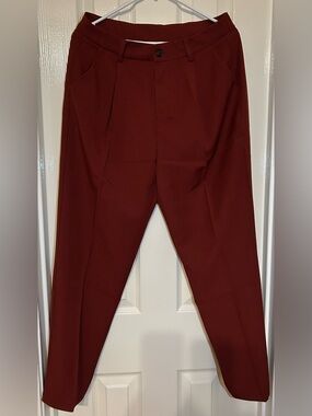 Women's Slim Dress Pants - Deep Burgundy